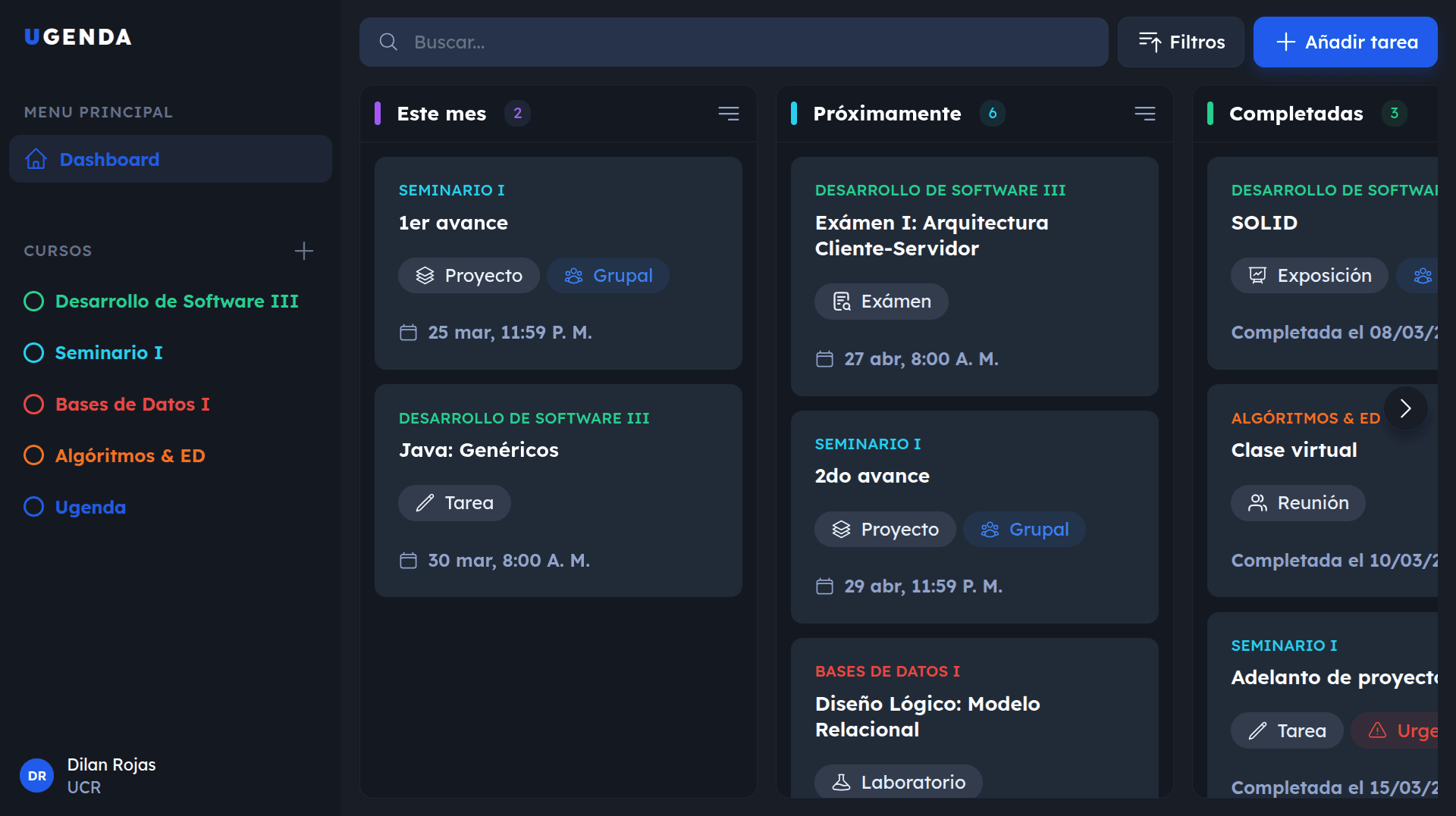Ugenda application preview